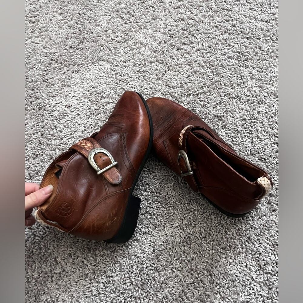 Ariat Heritage Buckle Ankle Booties Western Cowgirl Moto Horsegirl Size 7.5 - Picture 8 of 8